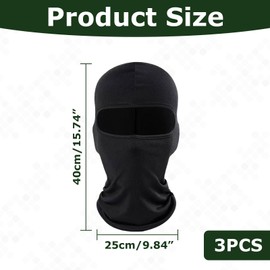ZXNJA 3 Er Sturmhaube,Sturmhaube Motorrad,Sturmmaske,Balaclava,Uv-Schutz & Winddicht,MotorradSturmhaube,Sturmhaube MotorradSommer,Ski Mask,Skimaske,Für Radfahren Outdoor Sports