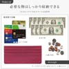 BLUE SINCERE Ultra-thin Long Wallet, Genuine Leather, Card Case, Holds