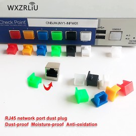 50pcs RJ45 Jack Dust Cover,Cap,Protector,Ethernet Hub Port RJ45 Anti Dust Cover Cap Protector Plug for RJ45 Female for TV,Computer,Other Devicesrj45 dust Cover (Clear)