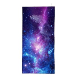 Amasnay Purple Galaxy Microfiber Beach Towel Sand Free Towels Thin Quick Dry Super Absorbent Oversized Large Lightweight Towels for Travel Sports Pool Swimming Bath Camping Yoga Women Girls Adults