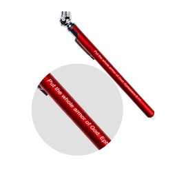 Full Armor of God Pencil Tire Pressure Gauge with Bible Verse - Red, Christian Gifts for Men, Cool Tire Pressure Gauge Pen with Scripture & Bookmark, Bible Verse Gifts for Men Tire Pressure Guage