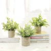 3pcs Potted Artificial Plant Fake Green Grass Leaves Artificial Simulation
