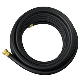 Flexon Flextreme 5/8" x 50ft Black Synthetic Performance Rubber Garden Hose – Lightweight, All-Weather Flexibility, Heavy-Duty, Kink-Resistant, Solid Brass Couplings, Watering Hose for Lawn & Garden