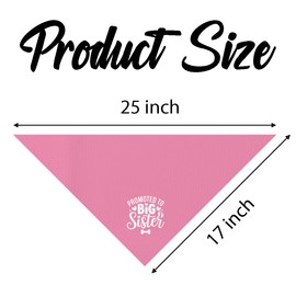 White Promoted to Big Sister Dog Bandana, White Pet Dog Scarf Accessories, Pregnancy Announcement Baby Reveal, Pet Dogs Triangle Scarf, Pets Bandana for Small Medium Dogs