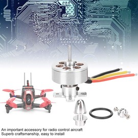 2211 RC Brushless Motor, Drone Brushless High Speed Motor with Blade Protector 23mm/0.9in Aircraft Brushless Motor for Wing Aircraft Airplane (1700kv)