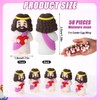 Lyreh 50pcs Tiny Jesus Statue with Red Heart, PVC Material