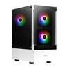GAMDIAS White RGB Gaming ATX Mid Tower Computer PC Case