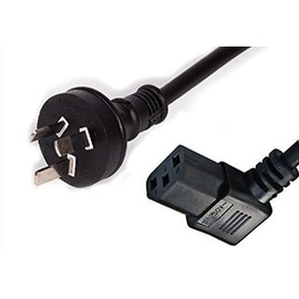 Powermaster 3pin Right Angle IEC to AU Plug AC Power Cable - Kettle Cord - 2m