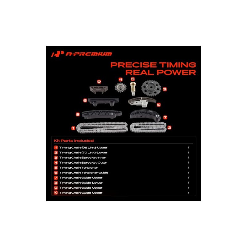 A-Premium Kit de 10 Piezas de Cadena de Distribución del