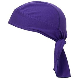TOPLOR Sweat Wicking Beanie Cap Hat Skull Cap Pirate Hat Bandana Head Wrap for Men and Women Dark Purple