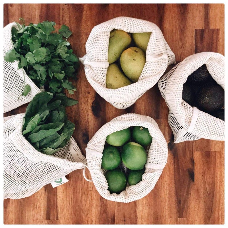 Reusable Garlic Storage Bags - Organic Cotton Garlic Mesh Bags