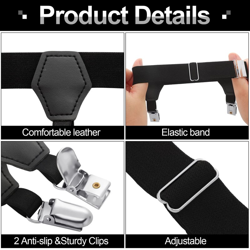 Eurzom 4 Pack Sock Garters Bulk for Men Sock Suspenders