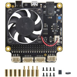 DollaTek X735 V2.0 Power Management with Safe Shutdown and Auto Cooling Function Expansion Board for Raspberry Pi 4 Model B/Pi 3B+(plus) /3B