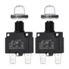 sourcing map 2 Pcs 8Amp Push Button Circuit Breaker,125/250V AC