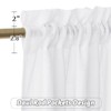 RYB HOME White Semi Sheer Curtains 84 inches Long -
