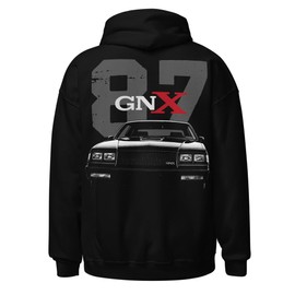 JG Infinite 1987 Grand National GNX hoodie Retro 80s Muscle Car Graphic pullover for Gearheads Black