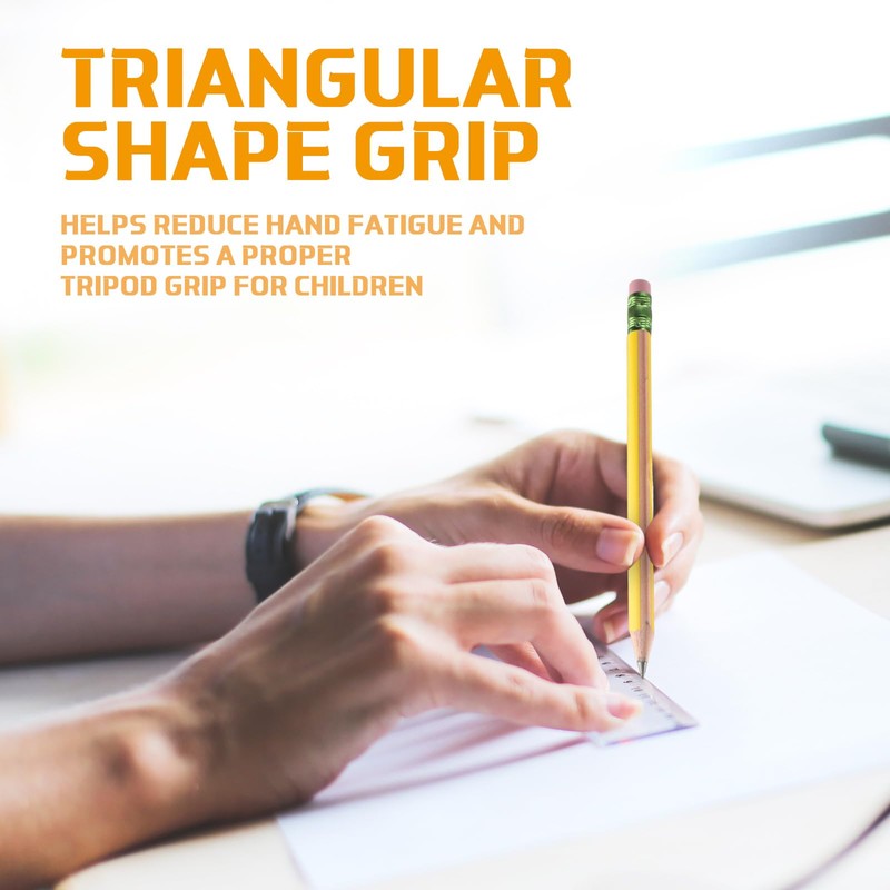Seajan 96 Pcs Jumbo Pencils, Big, Fat, Thick, Triangular Grip