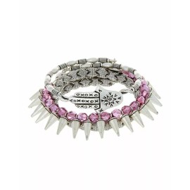 ALEX AND ANI 3 PC SET ALEX AND ANI violet rock raw hamsa medina russian silver retired usA