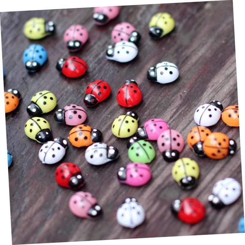 FUNOMOCYA Ladybug Shaped Desktop Decor Tabletop Craft Micro Landscape Home