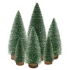 Fuyuleyo 6Pcs Mini Christmas Tree Bottle Brush Trees, Miniature Snow
