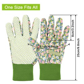 Ainiv Floral Gardening Gloves for Women/Ladies, 2 Pairs Non-Slip Grip Garden Work Gloves, Comfortable Thorn Proof Garden Gloves for Farm, Yard, Pruning, Outdoor Multi-Purpose(Universal Size)