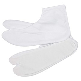 Kyoetsu Men's Tabi Socks, Stretch, White, Anti-Slip, wht, 23-24cm