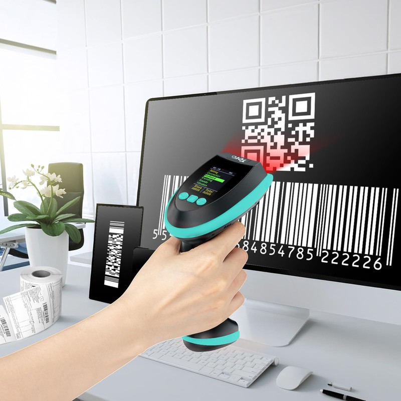 Tera Barcode Scanner Wireless 2D QR with Stand: Digital Setting