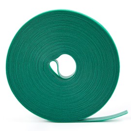 NBTORCH 50 ft x 1/2 inch Reusable Plant Ties Roll for Indoor & Outdoor Plants, Non-Toxic Soft Garden Ties, Cut-to-Length Nylon Ties, Gentle Support for Climbing Plants, Tomato Peppers & Vines, Green