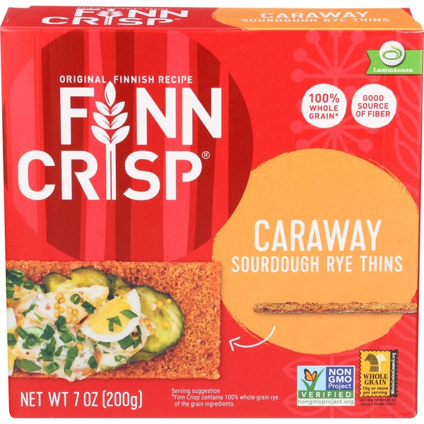 Finn Crisp Thin Crispbread Caraway - 7 oz