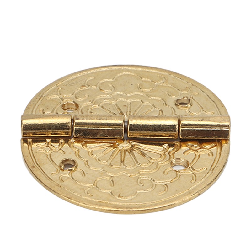 10pcs Mini Antique Hinges Round Exquisite Retro Design Corrosion Resistance