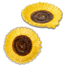 Sunflower Shaped Ceramic Spoon Rest - 2 PCS for Stove Top & Counter