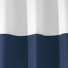 mDesign Shower Curtain with Striped Pattern - Bathroom Accessories with