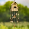 Zaer Ltd. Bronze/Copper Color Hanging Birdhouse Wind Chimes - Silo