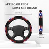 ZJHFSGMY Puerto Rico Flag Steering Wheel Cover, Universal Fit, 15-Inch