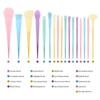17-teiliges Make-up-Pinsel-Set in Bonbonfarben, Weiches, Dickes Aluminiumrohr, Kosmetikpinsel-Set, 17-teiliger Bionischer