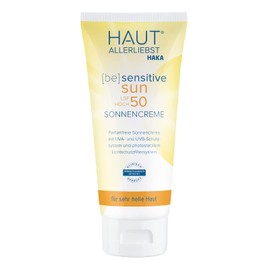Hautlliebst Sun Cream SPF 50, 100 ml, No Critical Chemical UV Filters, No Octocrylene, Waterproof, No Gluing and White Effect, Fragrance-Free and Vegan