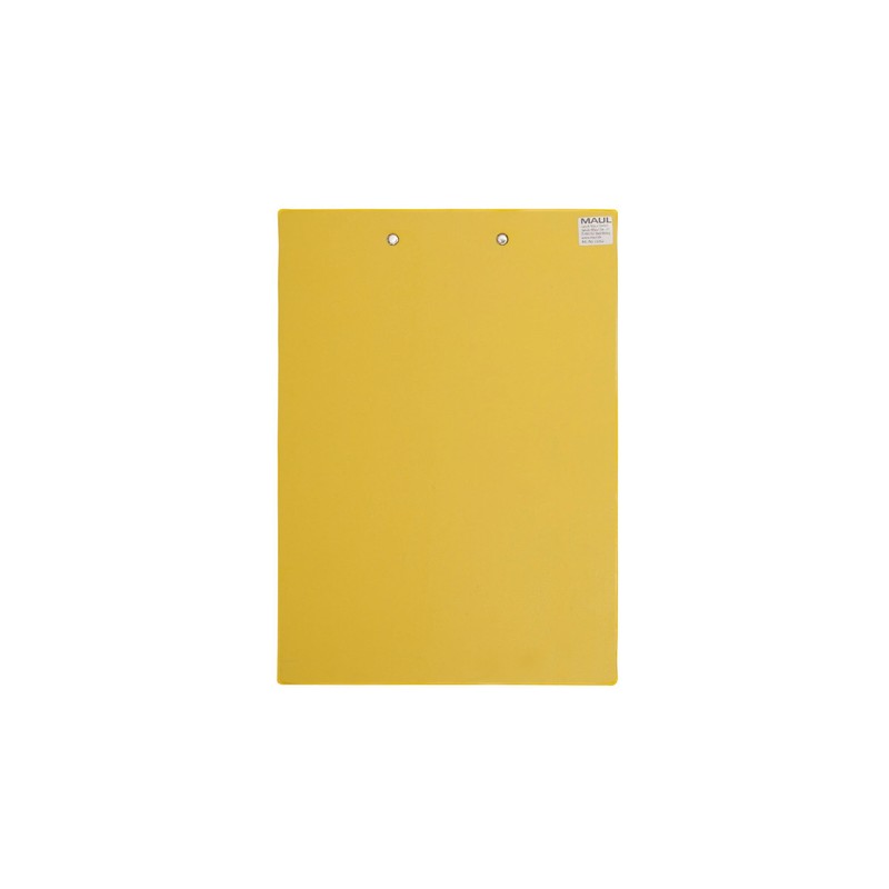 MAUL 2335213 A4 Portrait Clipboard with Foil Cover - Yellow