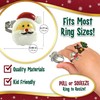Christmas Stocking Stuffers Jewel Rings for Kids, Set of 10