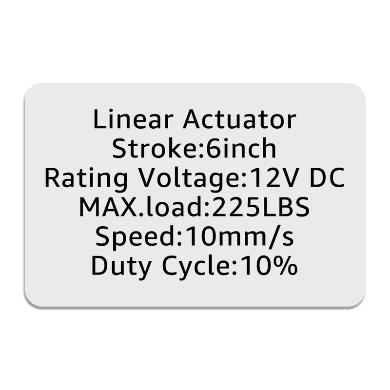 Aflle Racing 6" Inch (150mm) Stroke 12V Electric Linear Actuator