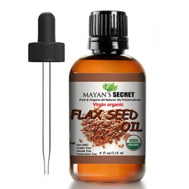 Mayan's Secret Aceites Portadores Y Esenciales Puros Para El Cuidado De La Piel, El Cabello Y El Cuerpo. Hidratante Facial Y Antienvejecimiento (Aceite De Linaza Orgánico, 113 Ml).