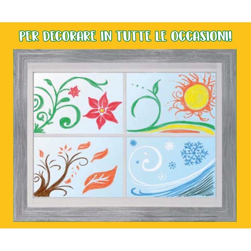 クレヨラ 窓に描けるマーカーペン 8色 水で落とせる窓用ペン window markers 588165 正規品