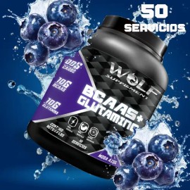 Aminoácidos Bcaas + Glutamina Wolf 1kg Varios Sabores