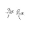 Cute Dagger Cartilage Tiny Stud Earrings for Women Men 925