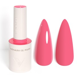 VENALISA Pink Gel Nail Polish, 1 Pcs Pink Gel Polish Color High Gloss Soak Off U V Nail Manicure Salon and DIY at Home Gifts for Women
