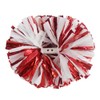 Hooshing 2PCS Pom Poms Cheerleading Metallic Red and White Professional