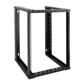 Tecmojo 15U Wall Mount Rack, Wall Mount Network Rack 15.8in Depth, Open Frame Server Rack for 19in IT/AV/Data/Home Equipment, Black