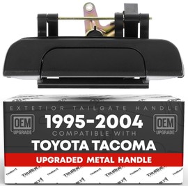 Tailgate Handle Assembly, Upgraded Metal - Compatible with 1995-2004 Toyota Tacoma Pickup - Liftgate Latch Assembly Textured Black - OEM 6909035010, TO1915102, 79605