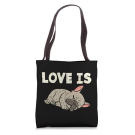 Love Is French Bulldog Cute Frenchie Dog Lover Owner Gift Tote Bag
