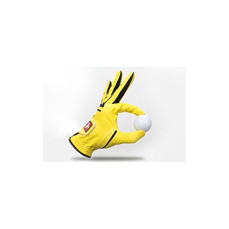 HOLZundEISEN Crossgolf gloves, original crossgolf equipment, left-handed (neon green, S)