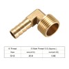 sourcing map Brass Hose Connector 90 Degree Angle 10mm Barbed